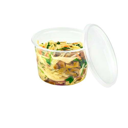 SafePro LRHD, Clear Plastic Lid for Round Deli Containers, 500/CS