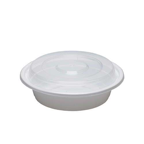 SafePro MC718W, 16 Oz. Round Microwavable Containers Combo, White Bottom, 150/CS