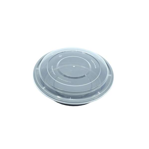 SafePro MC723, 24 Oz. Round Microwavable Containers Combo, Black Bottom, 150/CS