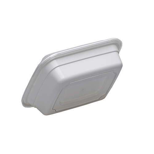 SafePro MC818W, 12 Oz. Rectangular Microwavable Containers Combo, White Bottom, 150/CS
