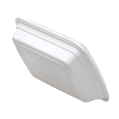 SafePro MC868W, 28 Oz. Rectangular Microwavable Containers Combo, White Bottom, 150/CS