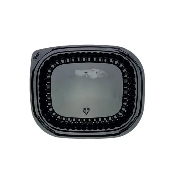 SafePro CLOSEOUT - PR-P7E, 7-Inch Ebony Black Plastic Sushi Serving Platter, 500/CS