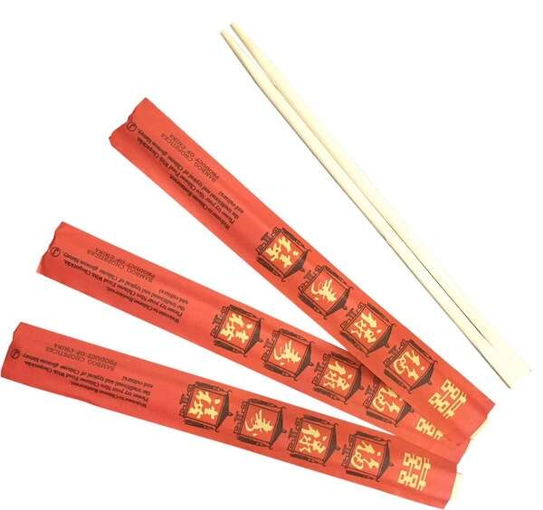 SafePro RCHOP 8.75-inch Bamboo Chopsticks in Red Individual Wrapping, 300/CS