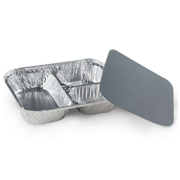 SafePro RCL750200, 8-3/4L x 6-3/4W x 1-3/4H-Inch 3-Compartment Aluminum Foil Pans Combo, 200/CS (Discontinued)