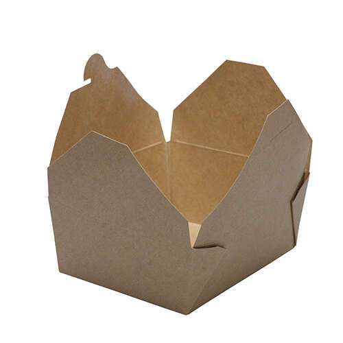 Safepro Eco SB08 45 Oz 6.75x5.5x2.5-Inch Take-out Microwavable Kraft Paper Container #8, 300/CS