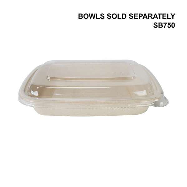 SafePro Eco SB1000L PET Clear Rectangular Lid for Fiber Trays (SB750, SB900-2, SB1000), 300/CS