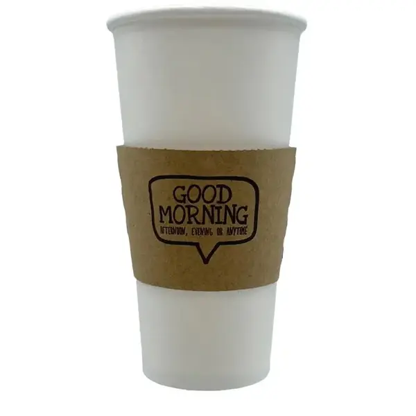 SafePro SB20J, Printed Kraft Jacket/Sleeve for 10-24 Oz Hot Cups, 1000/CS