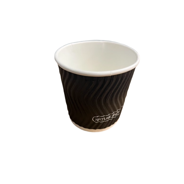 SafePro SB39B, 4 Oz Black Ripple Hot Paper Cup, 500/CS
