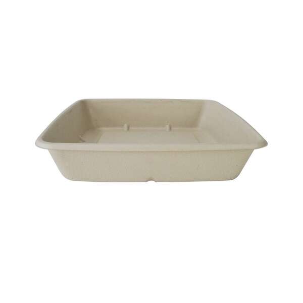 SafePro Eco SBCS1000 8x8x1.5-Inch 32 Oz Bio Square Fiber Tray, 300/CS