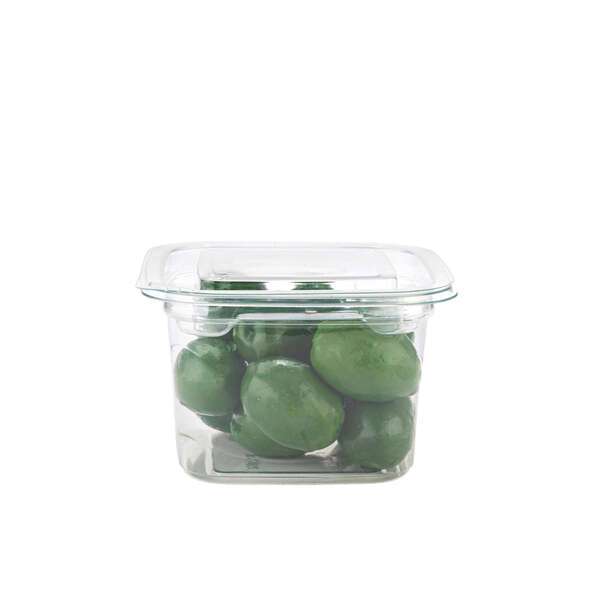 SafePro SC1-08, 8 Oz Clear PET Square Deli Containers, 500/CS. Lids Sold Separately.