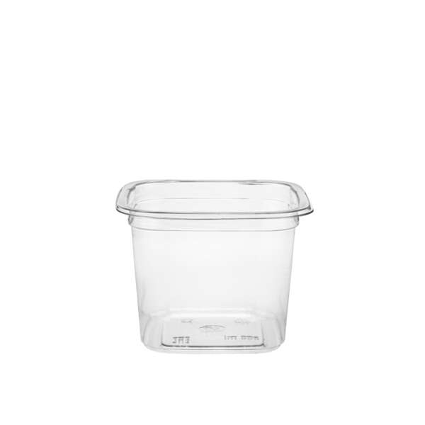 SafePro SC1-10, 10 Oz Clear PET Square Deli Containers, 500/CS. Lids Sold Separately.