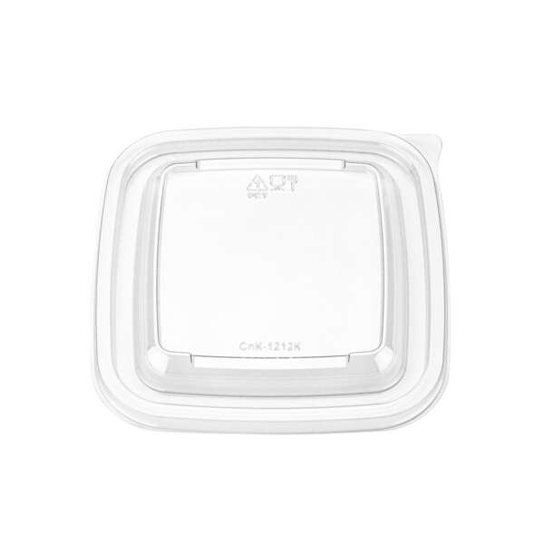 SafePro SC2-L, PET Clear Lid for 8-16 Oz PET Cube Deli Containers, 500/CS