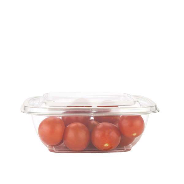 SafePro SC3-20C, 20 Oz Deep Clear PET Square Containers, 450/C. Lids Sold Separately.