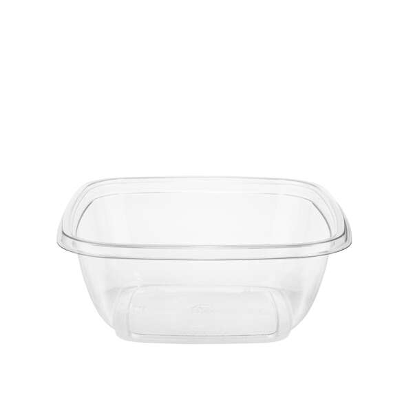 SafePro SC3-24C, 24 Oz Deep Clear PET Square Containers, 450/CS. Lids Sold Separately.