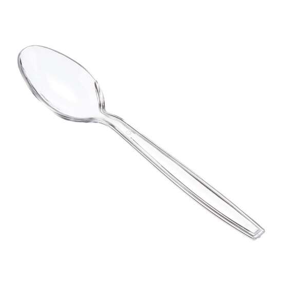 SafePro SSHC Clear Heavyweight Plastic Soup Spoons, 1000/CS
