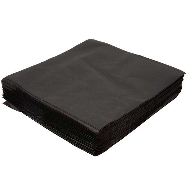 SafePro Eco BNAPB, 2-Ply 9x9-inch Beverage Napkins, Black, 1000/Cs