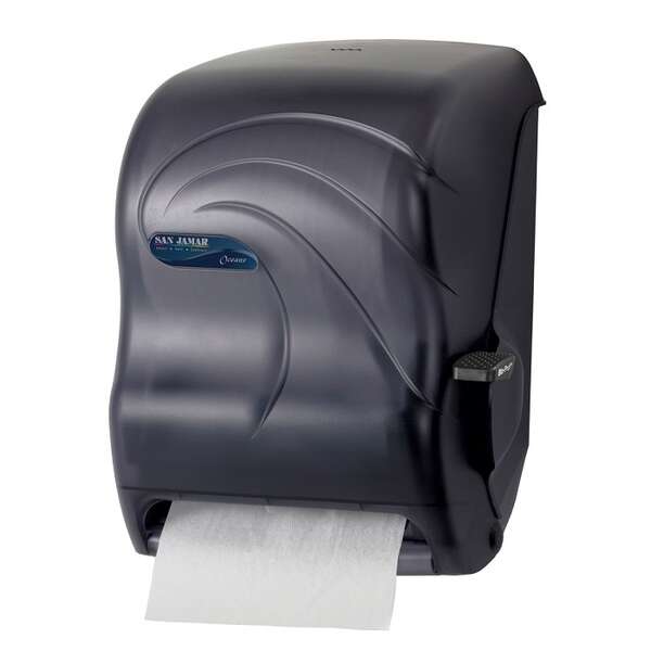 San Jamar T1190TBK, Oceans Savvy Lever Roll Towel Dispenser, Black Pearl