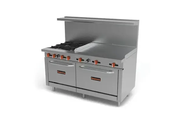 Sierra SR-4B-36G-60, 60-inch Gas Range with 4 Burners and 2 Ovens, 246,000 BTU (Discontinued)