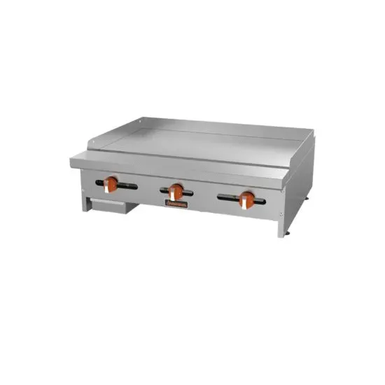 Sierra SRMG-36, 36-Inch Heavy-Duty Manual Gas Griddle with 3 Burners, 69,000 BTU (Discontinued)