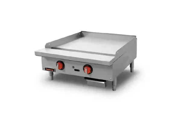 Sierra SRTG-24, 24-Inch Heavy-Duty Thermostatic Gas Griddle with 2 Burners, 60,000 BTU (Discontinued)