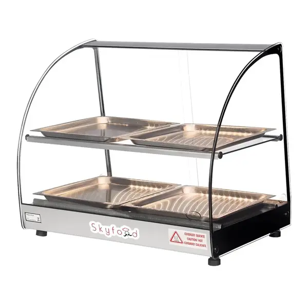 Skyfood FWD2-22-4P, 22-Inch Food Warmer Display Case - Double Shelf with 4 Pan