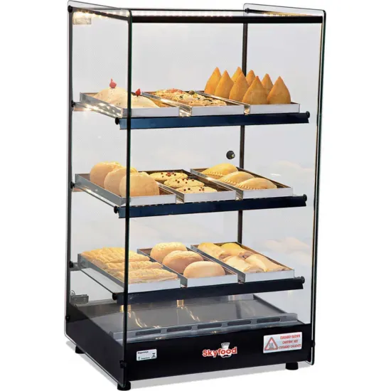 Skyfood FWD3T-9P, 18.5-Inch Countertop Heated Display Case w/ 3 Shelves