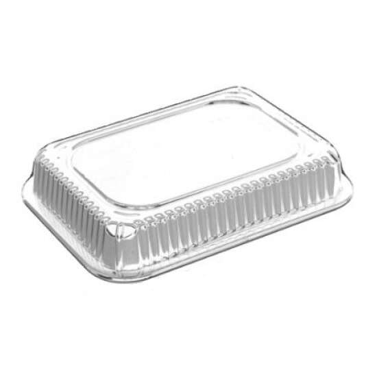 Smart USA PL205, 8.25L x 6W x 1H-Inch Clear PET Dome Lids for 1.5 and 2.25-Lbs Oblong Aluminum Foil Pans, 500/CS