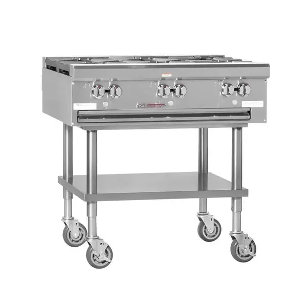 Southbend HDO-36, 6 Burner Countertop Gas Hotplate / Range with Manual Controls