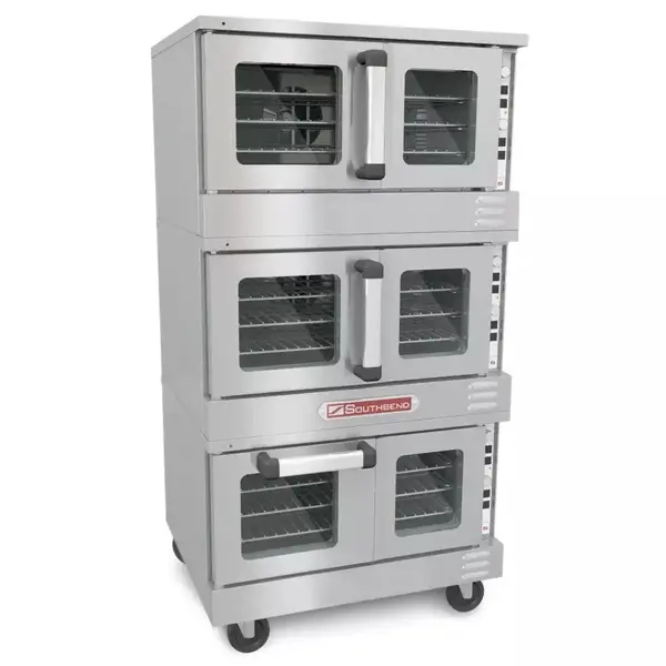 Southbend TVGS/32SC, Triple Deck Gas Convection Oven with Dials / Buttons Contols, 120 Volts