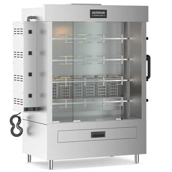 Southwood RG4, 20 Chicken Commercial Rotisserie Gas Oven Machine, 4 Spit