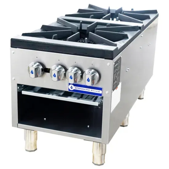 Standard Range SR-SP2, 18-Inch Double Burner Commercial Gas Stock Pot Range - 160,000 BTU