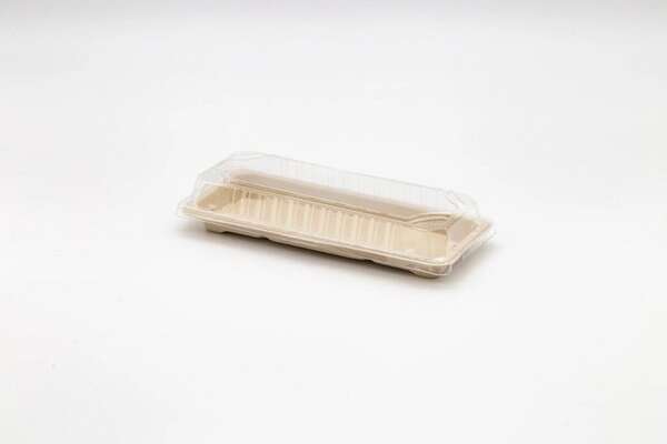 STI ST-2G-BASE, 8.63x3.5x0.75-Inch Wheat Straw Sushi Tray, 800/CS (Lids Sold Separately)
