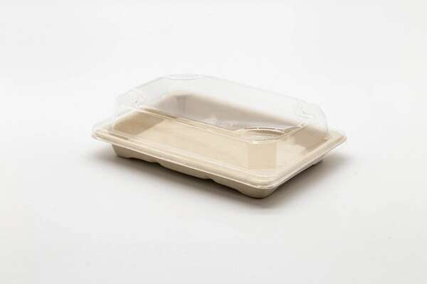 STI ST-3G-LID, 8.63x3.5-Inch OPS Clear Plastic Sushi Tray Lid, 800/CS (Bases Sold Separately)