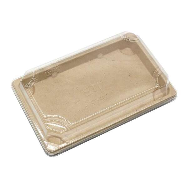 STI ST-5G-LID, 8.63x3.5-Inch OPS Clear Plastic Sushi Tray Lid, 800/CS (Bases Sold Separately)