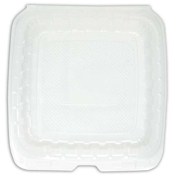 Sure Earth 113963, 8x8-Inch 1-Compartment MFPP-Like Plastic Hinged Container, 200/CS