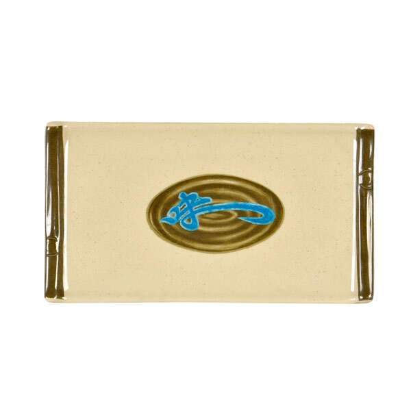 Thunder Group 0011J 8.5 x 4.75 Inch Asian Wei Melamine Bamboo Sashimi Platter, DZ