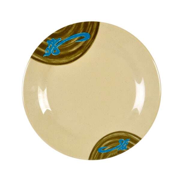 Thunder Group 1012J 11.75 Inch Asian Wei Melamine Round Plate, DZ