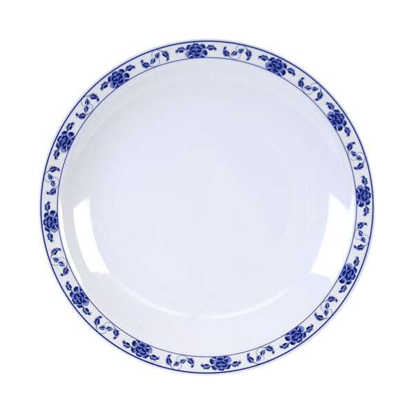 Thunder Group 1015TB 14.38 Inch Asian Lotus Melamine Round Plate, DZ