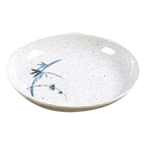 Thunder Group 1028BB 2 Oz 3.5 Inch Asian Blue Bamboo Melamine White Sauce Dish, DZ