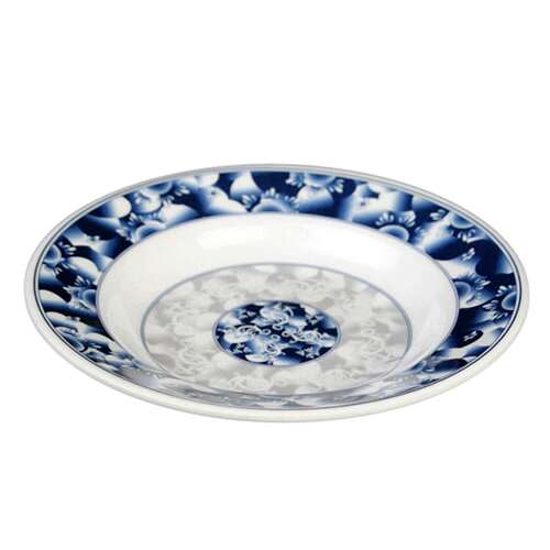 Thunder Group 1110DL 12 Oz 10.38 Inch Diameter Asian Blue Dragon Melamine Round Soup Plate, DZ