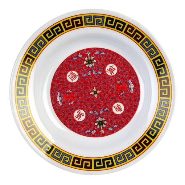 Thunder Group 1110TR 12 Oz 10.38 Inch Asian Longevity Melamine Round Soup Plate, DZ