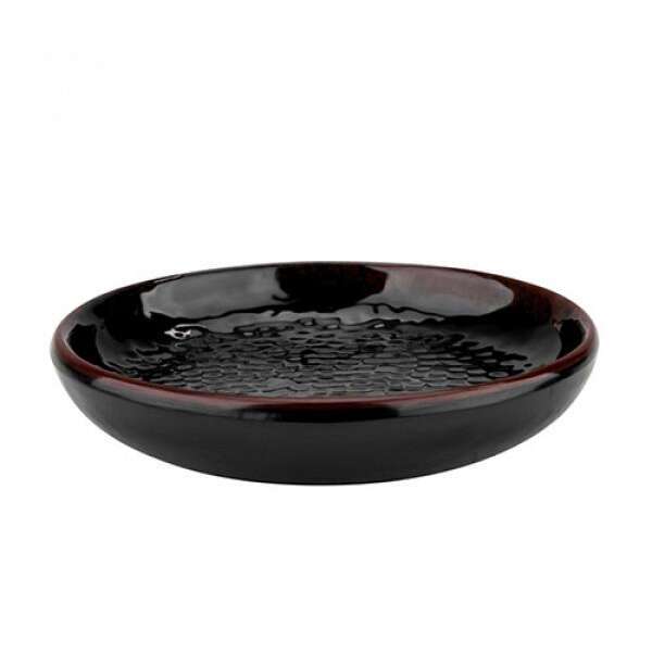 Thunder Group 1807TM 7.25 Inch Asian Tenmoku Melamine Lotus Shape Plate, DZ