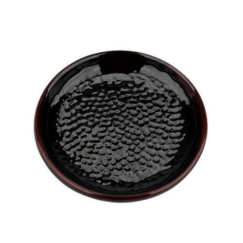 Thunder Group 1807TM 7.25 Inch Asian Tenmoku Melamine Lotus Shape Plate, DZ