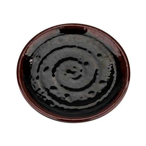 Thunder Group 1810TM 10.5 Inch Asian Tenmoku Melamine Lotus Shape Plate, DZ