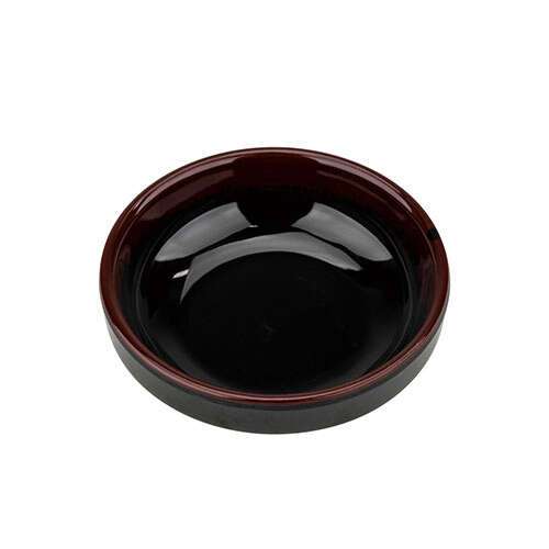 Thunder Group 1904TM 6 Oz 4.5 Inch Asian Tenmoku Round Melamine Flat Bowl, DZ