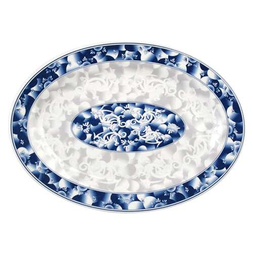Thunder Group 2012DL 12 x 8.63 Inch Asian Blue Dragon Melamine Rectangular Platter, DZ