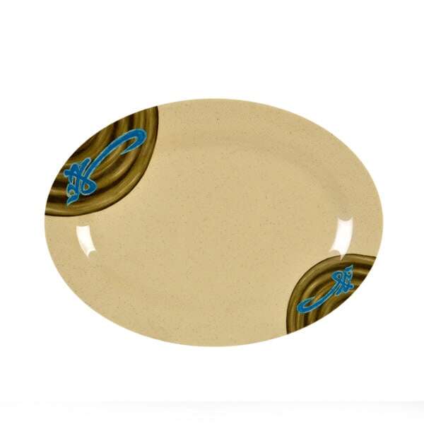 Thunder Group 2012J 12 x 8.63 Inch Asian Wei Melamine Oval Platter, DZ