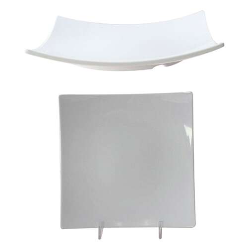 Thunder Group 24007WT 7.38 Inch Western Classic White Melamine Flare Plate, DZ