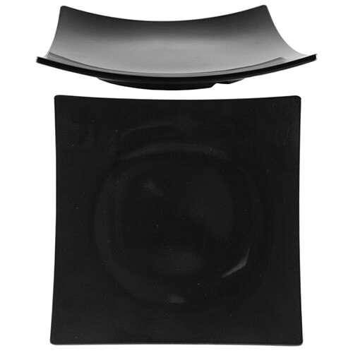 Thunder Group 24012BK 12.38 Inch Western Classic Black Melamine Flare Plate, DZ
