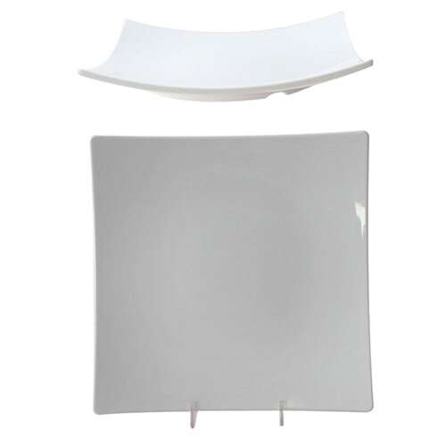 Thunder Group 24012WT 12.38 Inch Western Classic White Melamine Flare Plate, DZ